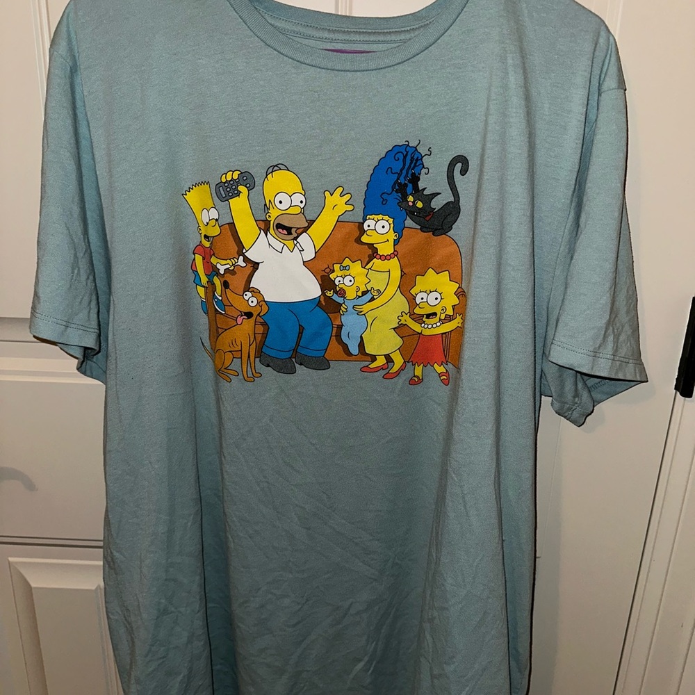 Old Navy Teal Simpsons Tee